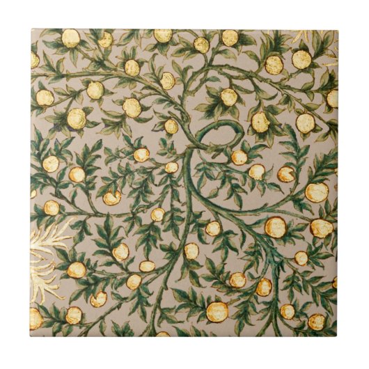 William Morris Floral Fruit Garden Blume Classic Fliese (Vorderseite)