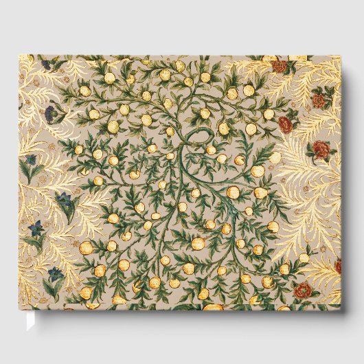 William Morris Floral Fruit Garden Blume Classic Gästebuch (Vorderseite)