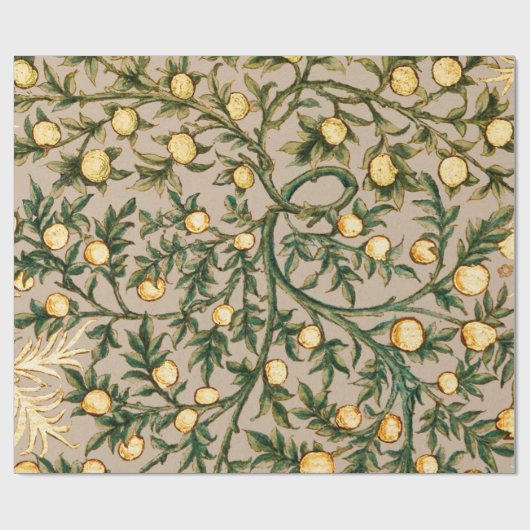 William Morris Floral Fruit Garden Blume Classic Geschenkpapier (Flach)