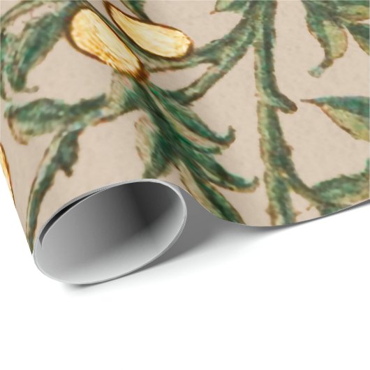 William Morris Floral Fruit Garden Blume Classic Geschenkpapier (Rolleneckpunkt)