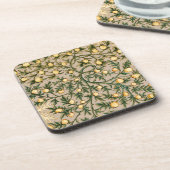 William Morris Floral Fruit Garden Blume Classic Getränkeuntersetzer (Linke Seite)