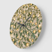 William Morris Floral Fruit Garden Blume Classic Große Wanduhr (Winkel)