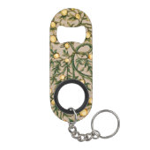 William Morris Floral Fruit Garden Blume Classic Mini Flaschenöffner (Rückseite)