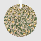 William Morris Floral Fruit Garden Blume Classic Ornament (Rückseite)