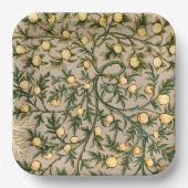 William Morris Floral Fruit Garden Blume Classic Pappteller (Vorderseite)