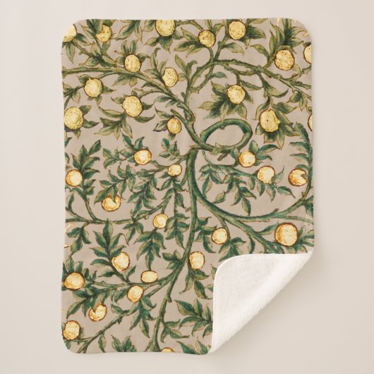 William Morris Floral Fruit Garden Blume Classic Sherpadecke (Vorderseite)