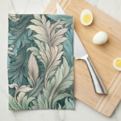 William Morris Floral Gemustert Geschirrtuch (Viertel Falte)