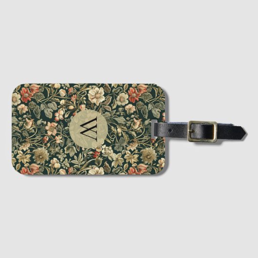 William Morris Floral Gepäckanhänger (Vorderseite (Horizontal))