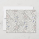 William Morris Floral Gray Stationery Note Card Einladung (Rückseite)