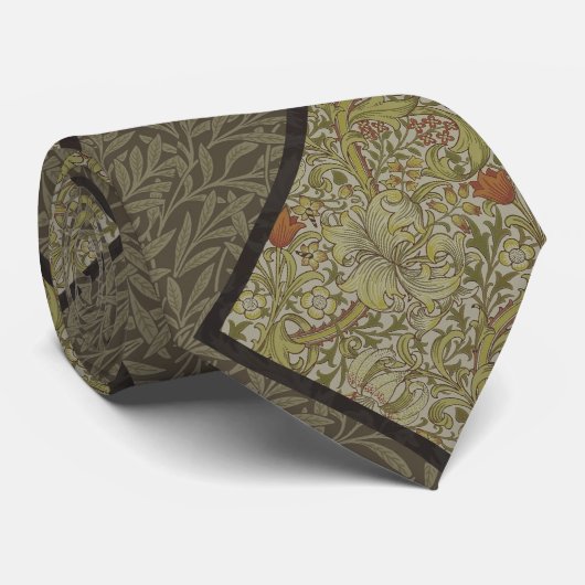William Morris Floral lila willow art print design Krawatte (Gerollt)