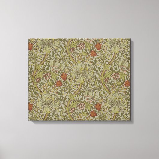 William Morris Floral lila willow art print design Leinwanddruck (Vorderseite)