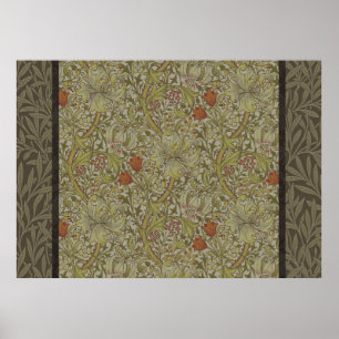 William Morris Floral lila willow art print design Poster