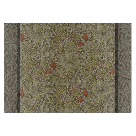 William Morris Floral lila willow art print design Schneidebrett (Vorderseite)