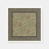 William Morris Floral lila willow art print design Serviette (Vorderseite)