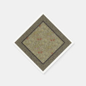 William Morris Floral lila willow art print design Serviette (Ecke)