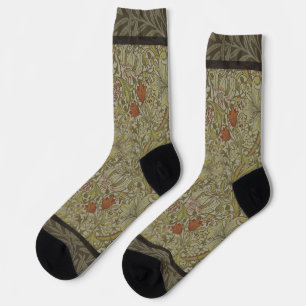 William Morris Floral lila willow art print design Socken