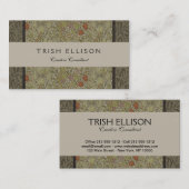 William Morris Floral lila willow art print design Visitenkarte (Vorne/Hinten)