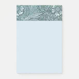 William Morris, floral, Muster, Grün, metallisch, Post-it Klebezettel