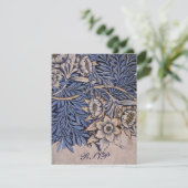 William Morris floral Muster Wedding Reply Cards RSVP Karte (Stehend Vorderseite)