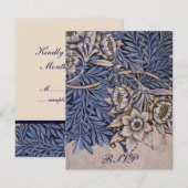 William Morris floral Muster Wedding Reply Cards RSVP Karte (Vorne/Hinten)