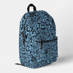 William Morris Floral Pattern Bird Anenome Bedruckter Rucksack