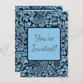 William Morris Floral Pattern Bird Anenome Einladung (Vorne/Hinten)