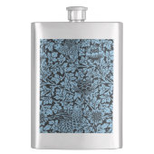 William Morris Floral Pattern Bird Anenome Flachmann (Vorderseite)