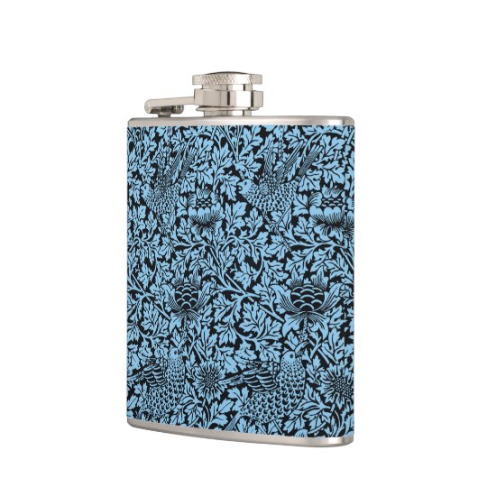 William Morris Floral Pattern Bird Anenome Flachmann (Links)