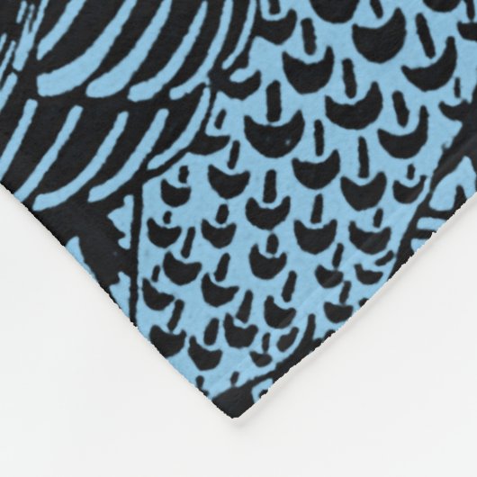 William Morris Floral Pattern Bird Anenome Fleecedecke (Ecke)