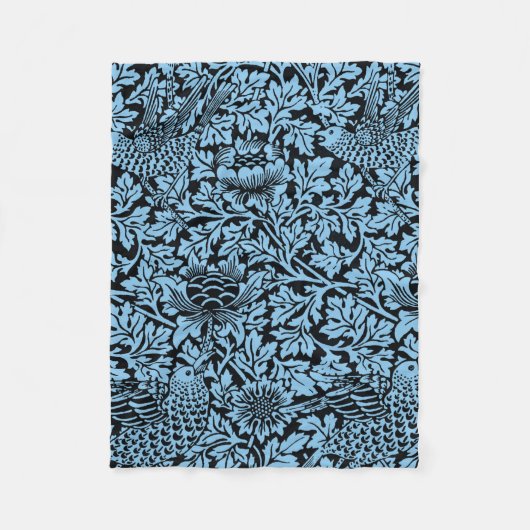 William Morris Floral Pattern Bird Anenome Fleecedecke (Vorderseite)