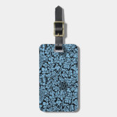 William Morris Floral Pattern Bird Anenome Gepäckanhänger (Vorderseite vertikal)