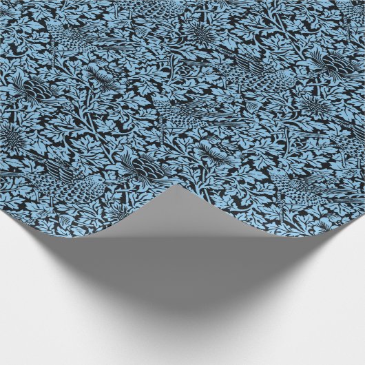 William Morris Floral Pattern Bird Anenome Geschenkpapier (Ecke)