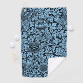 William Morris Floral Pattern Bird Anenome Golfhandtuch (Insitu)