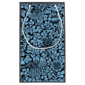 William Morris Floral Pattern Bird Anenome Kleine Geschenktüte (Rückseite)