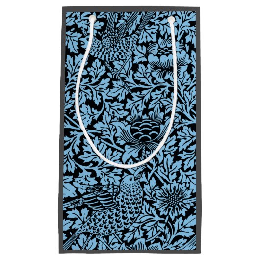 William Morris Floral Pattern Bird Anenome Kleine Geschenktüte (Vorderseite)