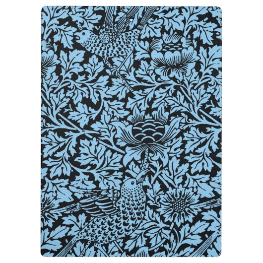 William Morris Floral Pattern Bird Anenome Klemmbrett (Rückseite)