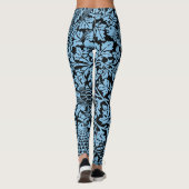 William Morris Floral Pattern Bird Anenome Leggings (Rückseite)