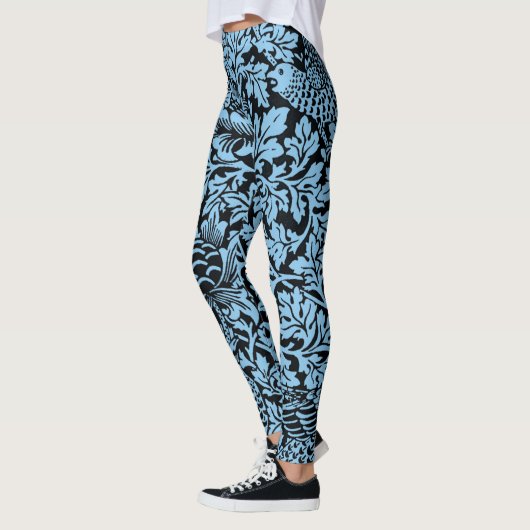 William Morris Floral Pattern Bird Anenome Leggings (Links)