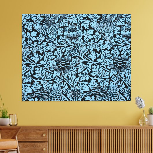William Morris Floral Pattern Bird Anenome Leinwanddruck (Insitu (Wohnzimmer))