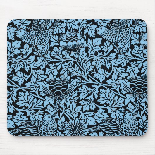 William Morris Floral Pattern Bird Anenome Mousepad (Vorne)