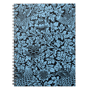 William Morris Floral Pattern Bird Anenome Notizblock