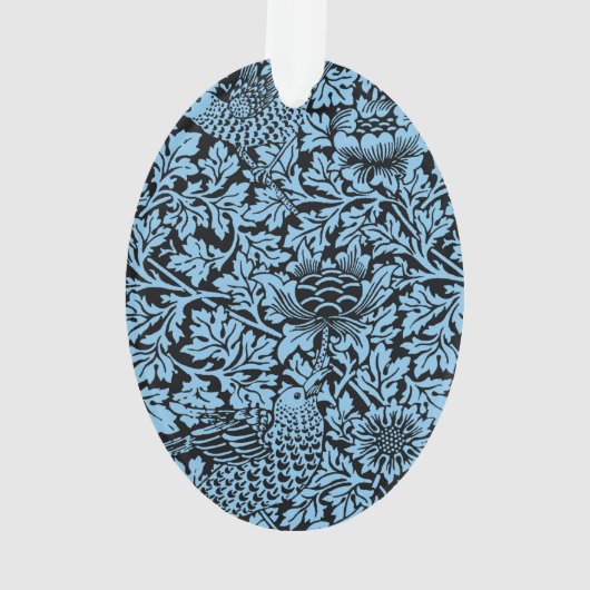 William Morris Floral Pattern Bird Anenome Ornament (Rückseite)