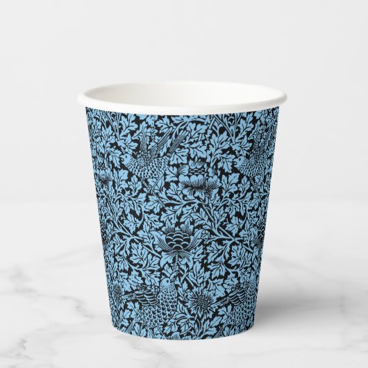 William Morris Floral Pattern Bird Anenome Pappbecher (Vorderseite)
