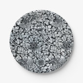 William Morris Floral Pattern Bird Anenome Pappteller (Vorderseite)