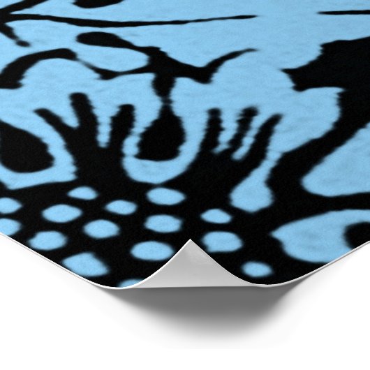 William Morris Floral Pattern Bird Anenome Poster (Ecke)