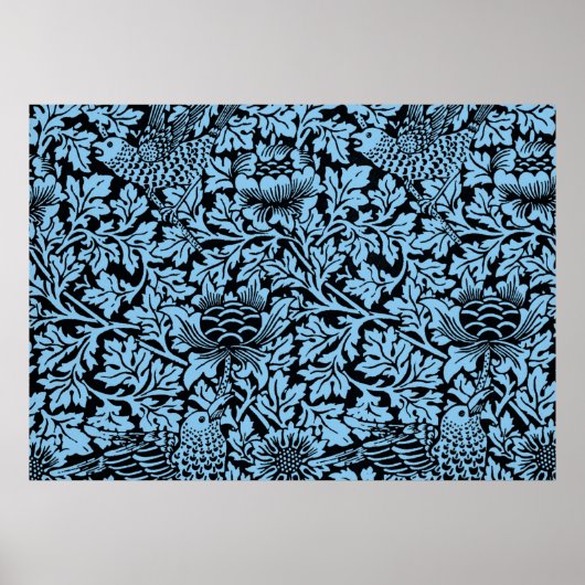 William Morris Floral Pattern Bird Anenome Poster (Vorne)