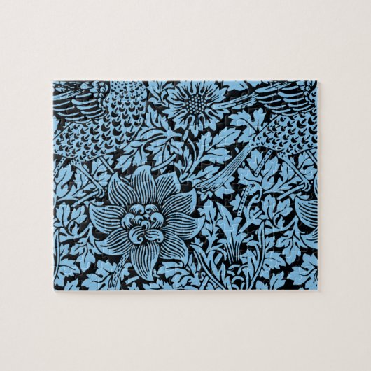 William Morris Floral Pattern Bird Anenome Puzzle (Horizontal)
