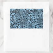 William Morris Floral Pattern Bird Anenome Rechteckiger Aufkleber (Tasche)