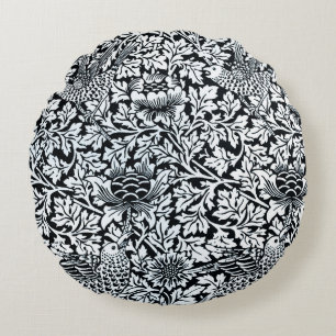 William Morris Floral Pattern Bird Anenome Rundes Kissen
