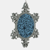 William Morris Floral Pattern Bird Anenome Schneeflocken Zinn-Ornament (Links)